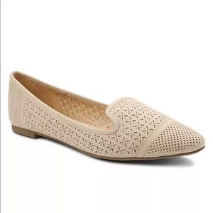 XOXO Nude Pointed Toe Ballet Flats